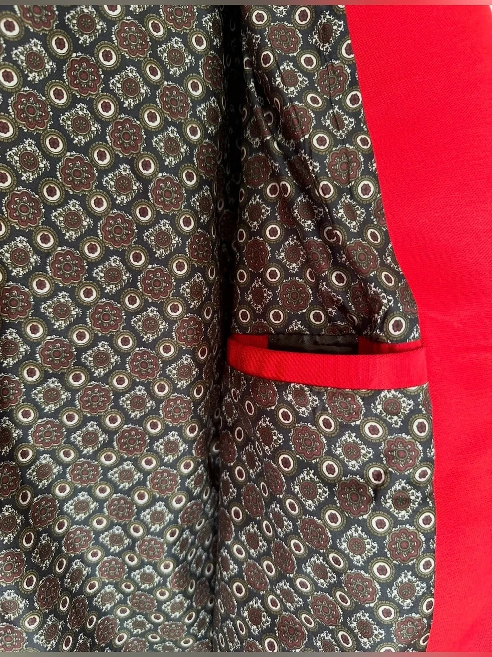 Rare Vintage Perruzo Men's Bright Red Two-Button Sport Blazer -Size XXL